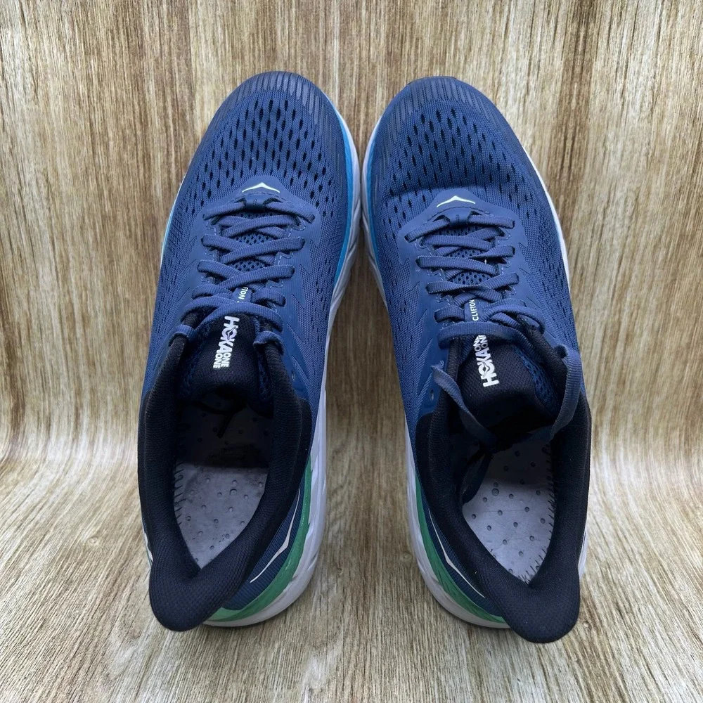Hoka One One Clifton 7 Men's Size 9.5 D Blue Running Shoes Sneaker 1110508 MOAN - Picture 6 of 10